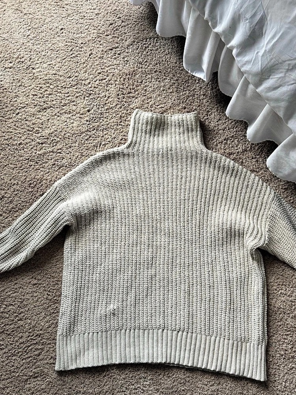 Aerie Buttercream Turtleneck Oversized Sweater